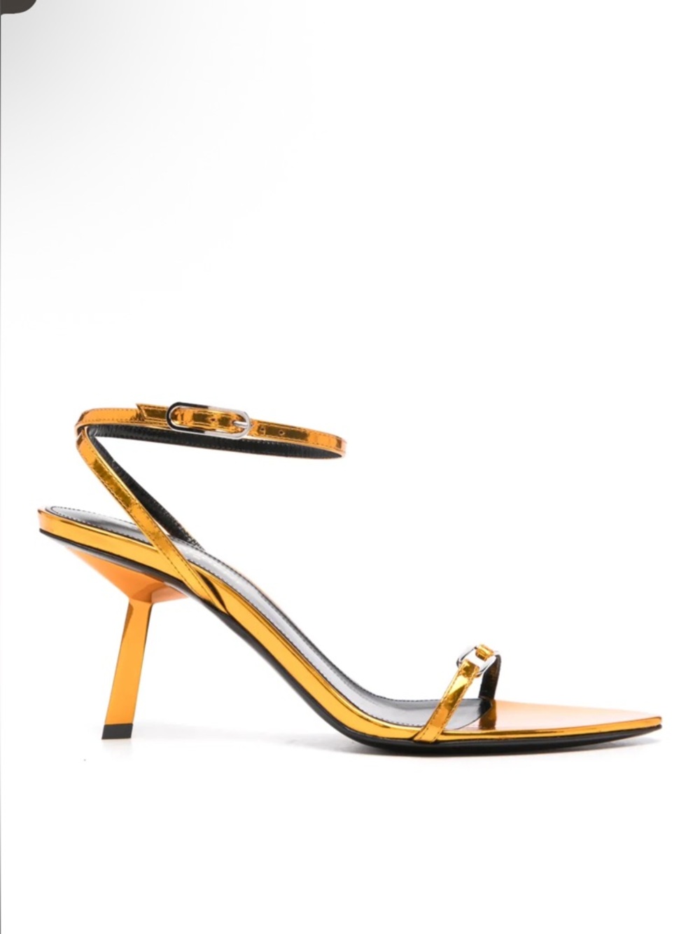 Saint Laurent Metal Tangerine 75mm Kitty sandals - Picture 4 of 10